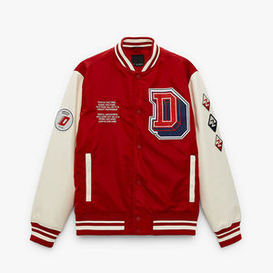 Veste universitaire pour homme personnalisable 100% laine avec broderie, style streetwear, faible MOQ, veste de baseball pour homme - Product Image 1