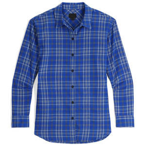 Chemise en flanelle épaissie pour hommes d'automne et d'hiver chemise boutonnée pour hommes mode épaisse chaude couleur unie à manches longues chemise en flanelle - Product Image 1