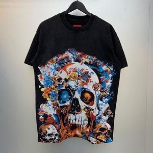 เสื้อยืดถักผ้าฝ้ายแท้สำหรับผู้ชายเสื้อยืดแขนสั้นลำลองระบายอากาศฤดูร้อนออกแบบโลโก้ได้ตามต้องการ - Product Image 1