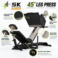 Presse à jambes à charge libre SK Commercial pour les acheteurs d'équipements de fitness, avec options de couleur et de logo personnalisées et emballage en bois