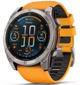 Dernière montre connectée GPS multisports Fenix 8 - 51 mm AMOLED Sapphire Titanium Orange / Titanium DLC - Ventes flash - Product Image 2