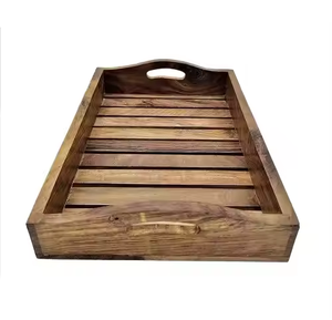 Perfecta para servir y organizar. Elegante bandeja de madera para el hogar y la vajilla de glowin fashion. - Product Image 2