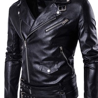 Marque de mode hommes Designer Punk vent Oblique fermeture éclair conception hommes veste en cuir manteau nouvelle moto pilote veste en cuir