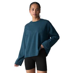 T-shirt classique à manches longues pour femmes Tissu ultra doux Coupe ample Col rond Couleur unie Design intemporel T-shirts pour femmes - Product Image 1