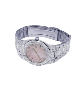 Montre mécanique Hip Hop pour homme 41 mm avec diamants glacés VVS, bracelet en verre moissanite, boîtier carré, fermoir papillon - Product Image 4