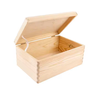 Boîte de rangement en bois écologique de grande taille Creative Deco avec couvercle à charnières, boîte cadeau peinte sur le thème de l'amour, pour table, par Crescent Crafts