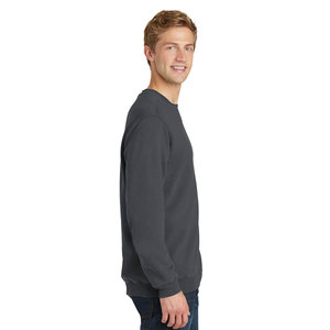 Sudadera gris de fábrica personalizada con estilo para hombre 100% algodón serigrafía manga larga empalmada para sudadera informal de calle - Product Image 6