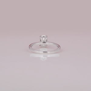 Oval Cut Lab Created Diamond 18KT <b>Solid</b> Gold Plated Engagement Ring Luxury Classic Style Fashion Solitaire Setting Ring - Product Image 4