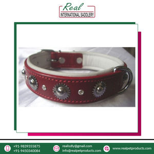 Colliers de cou en cuir 100% de qualité supérieure les plus vendus pour chiens avec décoration en cristal Origine de l'Inde - Product Image 2
