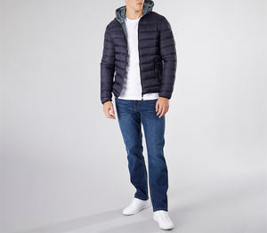 Veste d'hiver pour homme en duvet matelassé avec fermeture éclair coupe-vent d'extérieur en gros avec logo personnalisé Taille plus - Product Image 6