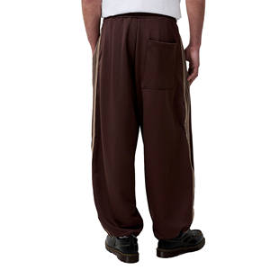 กางเกงวอร์มทรงแบ็กกี้มีแถบคาดขากว้างผ้าฝ้าย100% เอวสองเท่าลำลองน้ำหนักเบาออกแบบโลโก้ได้ตามต้องการ - Product Image 2