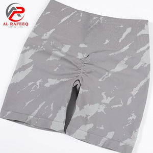 Gran oferta de pantalones cortos de Yoga para correr, pantalones cortos de motorista de Yoga sin costuras con tinte de corbata, pantalones cortos deportivos de cintura alta para mujer - Product Image 4