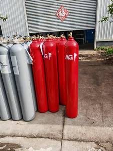 Cilindro de Gas Hidrógeno H2 de Acero sin Costuras de Alta Presión ISO9809 de 47L 150 bar 5.4 mm con Válvula y Tapa - Product Image 2