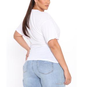 T-shirts pour femmes en coton 100% à manches courtes, coupe ajustée, tricot décontracté, séchage rapide, impression 3D, écologiques, vente en gros - Product Image 4