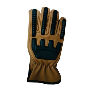 Guante de seguridad para conductor mecánico de cuero de grano de cabra cortado y térmico, resistente a impactos, forro de aramida, protección, guantes de trabajo de cuero - Product Image 2