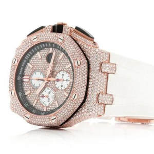Montre en diamant Moissanite VVS de qualité supérieure, bijoux de mode, montre sertie de diamants - Product Image 1
