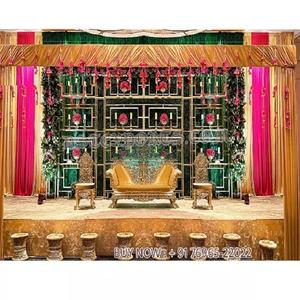 Lavish Wedding Decor Metal <b>Backdrop</b> <b>Stands</b> Inspirational Wedding Reception Stage Candle Wall Modern Wedding Metal Candle Walls - Product Image 1