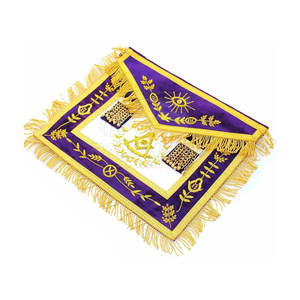 Mandil Masónico Personalizado, Opciones de Tamaño y Color Personalizadas, Mandil de Maestro Masón, Bordado en Cuero y Terciopelo - Product Image 3