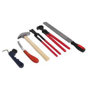 ชุดเครื่องมือทำจากเหล็ก6ชิ้นของ Farrier ชุดมีกีบก้ามมีดสับเครื่องมือสัตวแพทย์ - Product Image 1