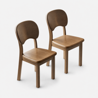 Chaise de salle à manger en bois massif, design rétro nostalgique, sensation de luxe léger, revêtement en cuir, dossier à mortaise et tenon, style vintage