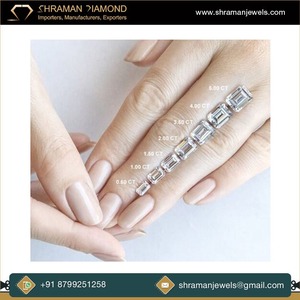 Qualité supérieure du fournisseur indien 2.50 carats F couleur VS1 clarté taille émeraude diamants en vrac cultivés en laboratoire pour mariage IGI - Product Image 5