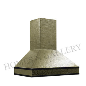 Dernier modèle de hotte de cuisine murale en laiton antique de haute qualité avec finition martelée, couvercle de cheminée, fabriqué en Inde - Product Image 2