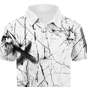 Camiseta Antiarrugas para Hombre, 100% Algodón, Secado Rápido, Ligera, Diseño con Impresión por Transferencia de Calor, Ropa de Verano, Tejido de Punto, Manga Corta - Product Image 2