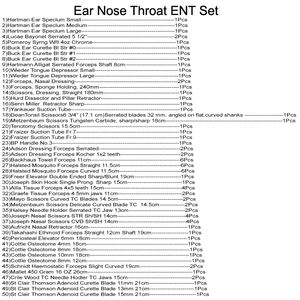VENTA CALIENTE Premium ENT Juegos de instrumentos quirúrgicos | Herramientas de diagnóstico y tratamiento de garganta y nariz de oído - Product Image 2
