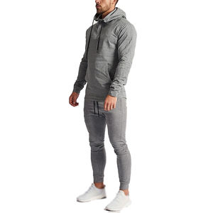 OEM Logo personnalisé Sports d'hiver Sweat à capuche Tech polaire deux pièces en gros Survêtement unisexe Jogging solide - Product Image 5
