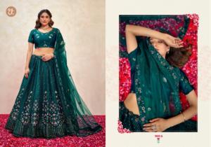 Fendy georgette ลำดับและเย็บปักถักร้อยกับ lehenga choli กับผีเสื้อสุทธิเย็บปักถักร้อย dupatta ปาร์ตี้ริ้วรอยฟรี - Product Image 2