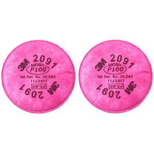 Filtro de partículas 3M 2091 (P100) para protección respiratoria contra partículas vapores orgánicos gases nocivos - Product Image 3
