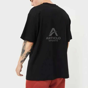 Fabricant de gros T-shirt uni T-shirt en coton épais pour homme T-shirt graphique personnalisé surdimensionné T-shirt à impression bouffante 3D pour hommes - Product Image 3