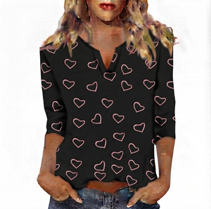 Half Sleeves Knitted Spandex/Polyester Fabric V Neck Casual Women's <b>T</b> <b>Shirt</b> High Quality Quick Dry Breathable Regular Fit OEM - Product Image 1