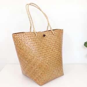 Hand Woven Ladies <b>Straw</b> <b>Bags</b> Made From Seagrass Modern Women Handbag Customization Support - Product Image 6