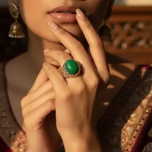 925 Sterling Silver <b>Men's</b> Cluster <b>Ring</b> <b>with</b> Blue Chalcedony Rhodium Plated Fine Statement Jewelry - Product Image 3