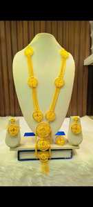 24K Plaqué Or Dubai Bijoux De Mode Collier Ensemble Boucles D'oreilles Bracelets Peignes Broches Cuivre Matériel pour la Turquie - Product Image 3