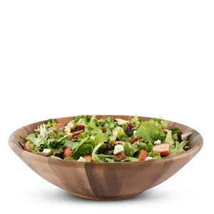 Tazón de madera a rayas hecho a mano, plato de servir de madera segmentada, decoración de cocina decorativa, vajilla artesanal para un estilo moderno - Product Image 2