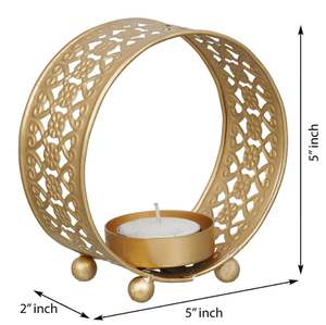 ที่วางเทียนรูปทรงแหวนทำมือ สำหรับตกแต่งบ้าน สำนักงาน งานแต่งงาน งานเลี้ยง และงานอีเว้นท์ต่างๆ จำหน่ายจำนวนมาก - Product Image 4