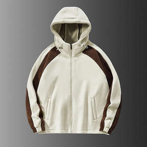 Logo personnalisé broderie hommes polaire fermeture éclair sweats à capuche hommes vestes haute qualité surdimensionné épaissir manteau hommes sweats à capuche - Product Image 3