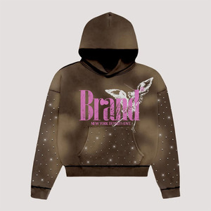 Sweat à capuche oversize en coton de haute qualité 500GSM sérigraphie personnalisée High Street quantité minimale de commande bas polaire pour hommes - Product Image 4