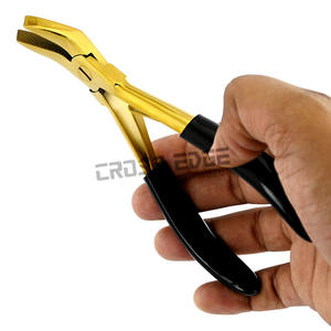 Herramientas de extensión de cabello, removedor de cuentas de microlink dorado de acero inoxidable, alicates curvos, alicates grandes para rizar el cabello, herramienta de extensión de cabello - Product Image 1