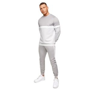 Ensemble de survêtement unisexe personnalisé OEM en coton épais respirant délavé à l'acide avec impression sérigraphiée et col rond pour homme - Product Image 1