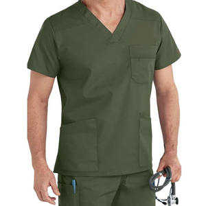 Uniformes Médicos Personalizados con Cuello en V para Hombre, Uniformes de Hospital Elegantes, Suaves y Transpirables, Uniformes Coloridos para Salón de Belleza y Spa, Uniformes Dentales para Hombre - Product Image 3