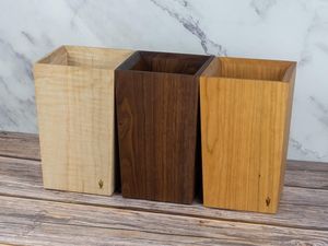 Porte-ustensiles en bois de style rustique pour comptoir de cuisine, bois massif naturel, organisateur de rangement pour ustensiles de cuisine - Product Image 5