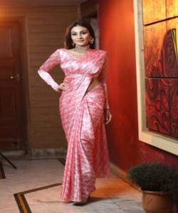 Sari Silk listo para usar fiesta India ropa de boda en precio al por mayor trabajo de bordado tradicional banarasi Khadi - Product Image 5