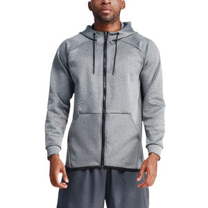 Sweat à capuche zippé pour hommes de haute qualité Sweat à capuche personnalisé vierge essentiel pour hommes Gym Wear Sweats à capuche zippés pour hommes - Product Image 1