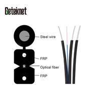 Cable de Fibra Óptica GETEKnet FTTH Drop De Gyxtw-6b1 de 1, 2, 4, 6, 8 Hilos, Cable de Fibra Óptica Monomodo para Interiores y Exteriores