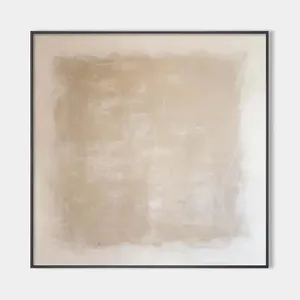 Large Handmade Abstract Oil Painting Beige Wabi Sabi Textured Canvas Wall Art Boho Home Living Room Decor - Product Image 1