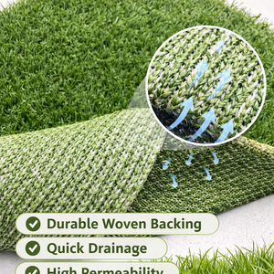 Gazon artificiel à drainage rapide pour chiens et jardin domestique, herbe synthétique douce haute densité pour zones froides et chaudes - Product Image 5
