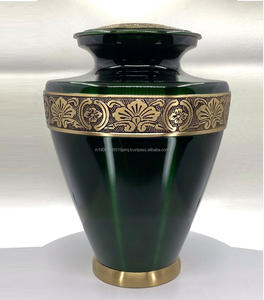 Urna Funeraria de Aluminio de Alta Calidad, Personalizable, Estilo Americano, Grabada en Oro, Diseños Personalizables, Venta al por Mayor, para Cenizas Humanas o de Mascotas - Product Image 1